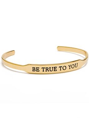 Origami Owl Trolls Gold "Be True To You" Bangle Bracelet 🩵